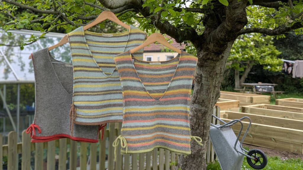 Naturally Dyed Stripey Vests